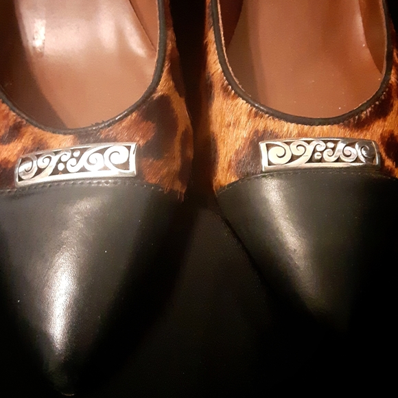 Brighton YALE Bench Made 100% Leather Heels: Leopard Print with Jewelry - Picture 11 of 16